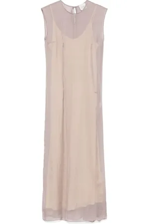 ALYSI Robe longue à design plissé