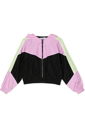 Msgm Veste bomber zippée à capuche