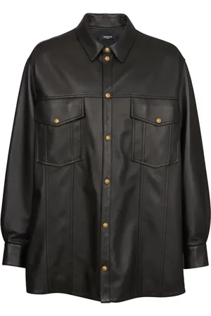 Balmain Surchemise Lion en cuir