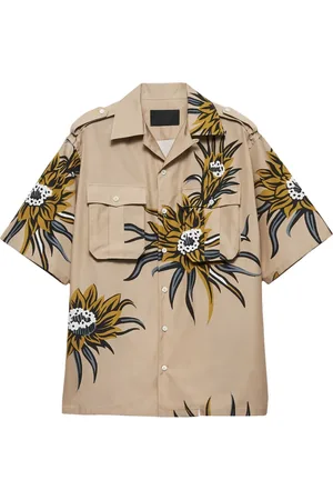 Prada Chemise fleurie à manches courtes