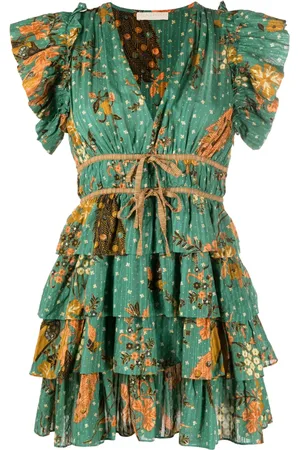 ULLA JOHNSON Robe courte Marni volantée à fleurs