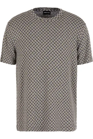 Giorgio Armani T-shirt à motif de chevrons en jacquard