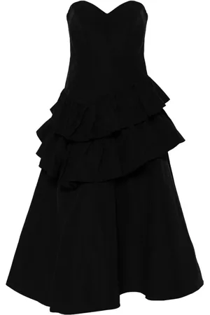 Marchesa Notte Robe en taffetas à coupe mi-longue