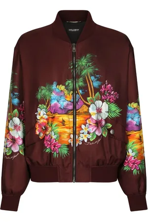 Dolce & Gabbana Veste bomber en soie imprimée
