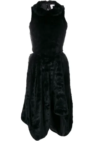 Comme des Garçons Robe asymétrique en fourrure artificielle