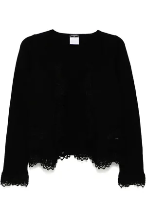 CHANEL Cardigan à détails en dentelle (années 1990-2000)