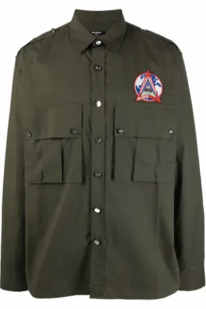 Balmain Chemise à détail de patch