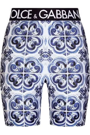 Dolce & Gabbana Short de cyclisme à imprimé Majolica