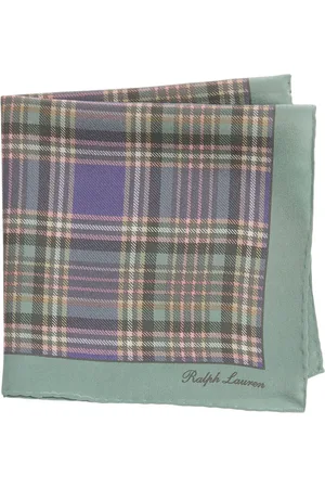 Ralph Lauren Carré de poche en soie à carreaux