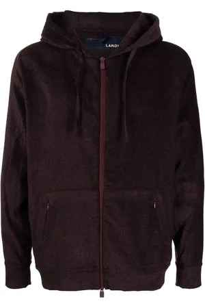 LARDINI Hoodie zippé à lien de resserrage