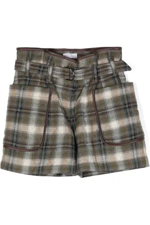 Brunello Cucinelli Short matelassé à carreaux