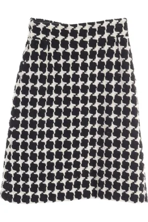 CHANEL Jupe à coupe évasée à carreaux (1986-1988)