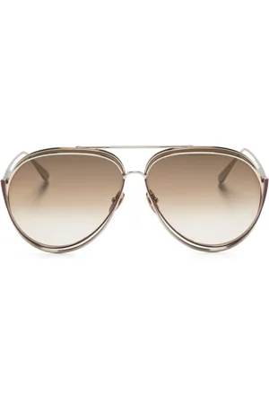 Linda Farrow Lunettes de soleil Francisco à monture pilote