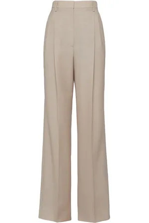 Prada Pantalon plissé à taille haute