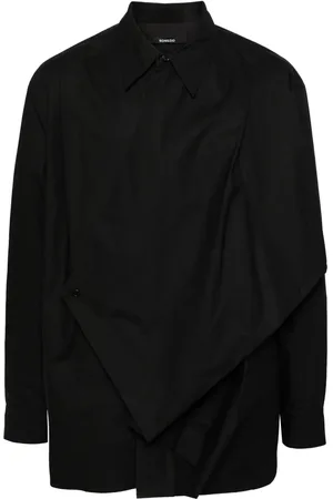 SONGZIO Chemise en coton à détail drapé