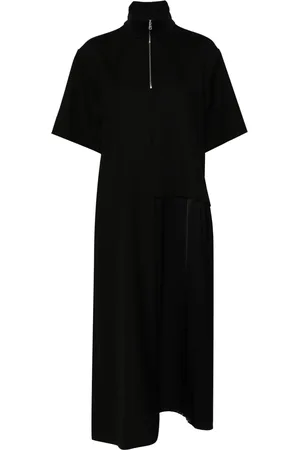 Plan C Robe mi-longue à col montant zippé
