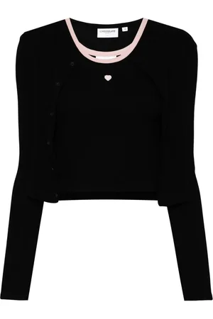 Chocoolate Cardigan en maille à cœur appliqué