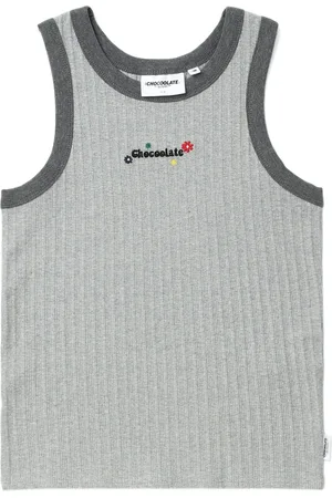 Chocoolate Débardeur en coton à logo brodé