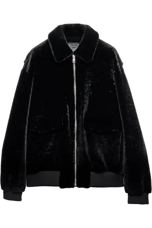 Prada Veste bomber en peau lainée