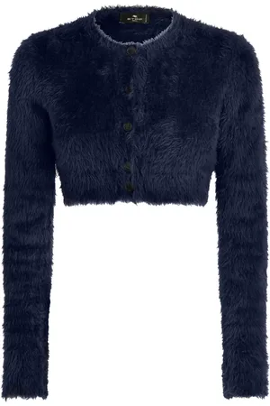 Etro Cardigan en fourrure artificielle à coupe crop