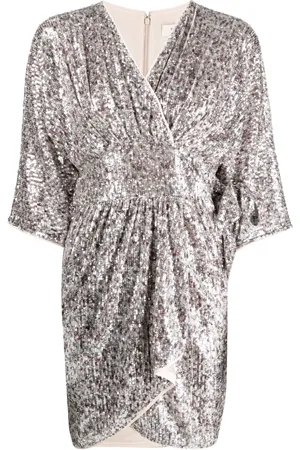 Diane von Furstenberg Robe portefeuille mi-longue à sequins