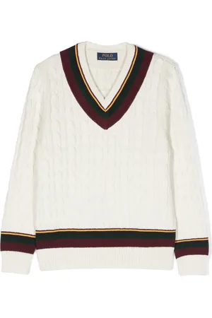 Ralph Lauren Sweat à col v en coton