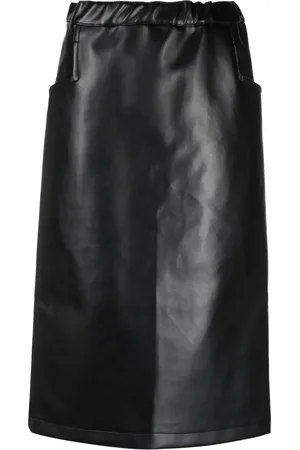 Comme des Garçons Jupe en cuir artificiel à taille haute