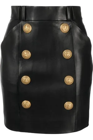 Balmain Minijupe en cuir