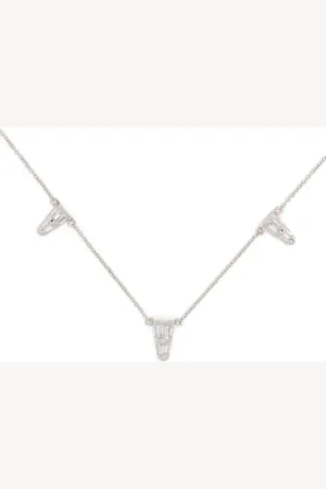 NIKOS KOULIS Collier en or blanc 18ct pavé de diamants