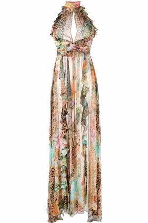 Philipp Plein Robe longue à imprimé baroque