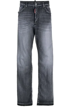 Dsquared2 Jean droit à effet délavé