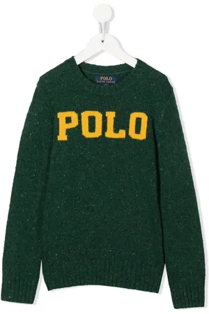 Ralph Lauren Pull moucheté à logo intarsia