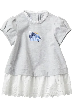 Familiar Robe en coton à détails de dentelle