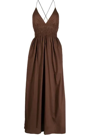 FAITHFULL THE BRAND Robe longue Bisetta sans manches à col v