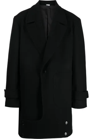 Random Identities Manteau en laine à simple boutonnage
