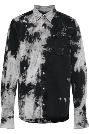 LGN LOUIS GABRIEL NOUCHI Chemise en jean à imprimé tie dye