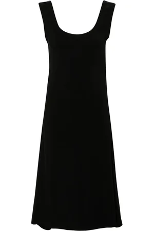 Jil Sander Robe mi-longue à col arrondi