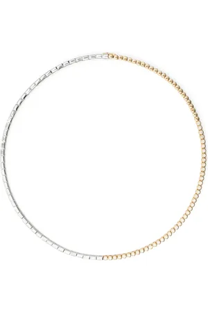 YVONNE LÉON Collier en jaune et blanc 18ct pavé de diamants