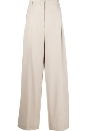 Botter Pantalon en coton à détails plissés