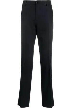 Etro Pantalon fuselé en laine vierge à coupe droite