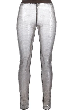 Nensi Dojaka Legging brodé de sequins à taille haute