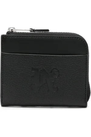 Palm Angels Portefeuille en cuir à logo embossé