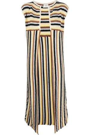 ALYSI Gilet en maille à rayures