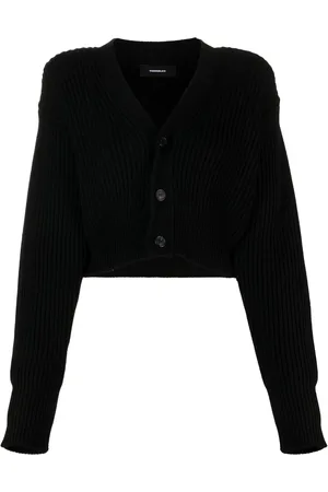 WARDROBE.NYC Cardigan en maille à coupe crop