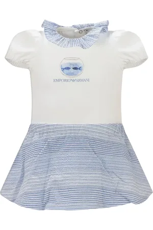 Emporio Armani Robe longue à col volanté
