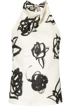 Msgm Haut fleuri à dos-nu