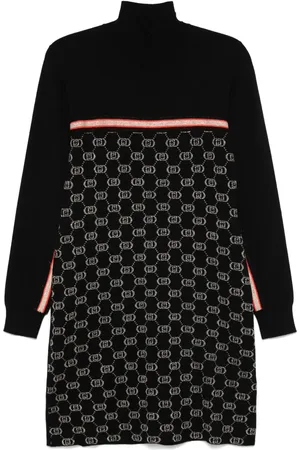 Liu Jo Robe courte en maille à logo jacquard