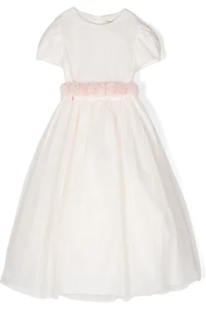 Il gufo Robe en tulle à fleurs appliquées