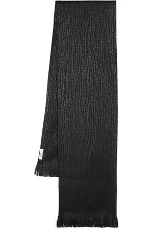 Saint Laurent écharpe texturée en soie mélangée (années 1990)