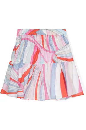 PUCCI Junior Jupe évasée à imprimé Marmo